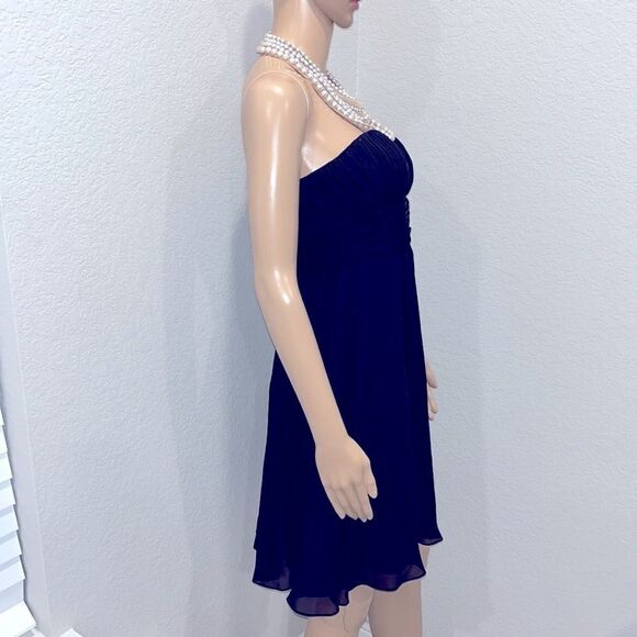 Aidan Mattox fancy black & white designer cocktail dress - Picture 4 of 6